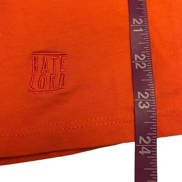 Kate Lord Long Sleeve Orange Tee with Rhinestone Golf Cart Sz Large - Picture 13 of 13